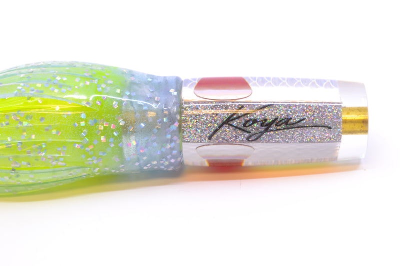 Koya Lures Ice Rainbow Scale Red Eyes Hard Head 5.5" 2oz Skirted Ice Blue/Rainbow