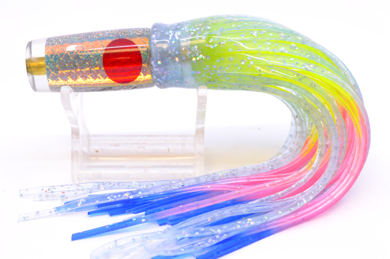 Koya Lures Ice Rainbow Scale Red Eyes Hard Head 5.5" 2oz Skirted Ice Blue/Rainbow