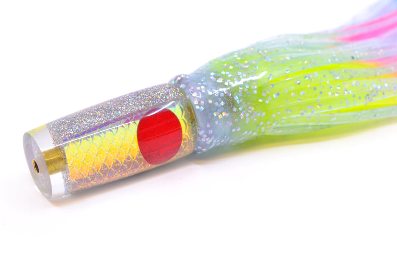 Koya Lures Ice Rainbow Scale Red Eyes Hard Head 5.5" 2oz Skirted Ice Blue/Rainbow