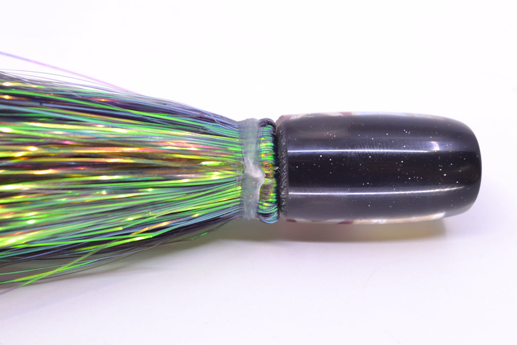 Coggin Lures Ice Rainbow Dichro Black Back Tado Lo'ihi Peanut Slant 4.5" 1oz Flashabou GZE