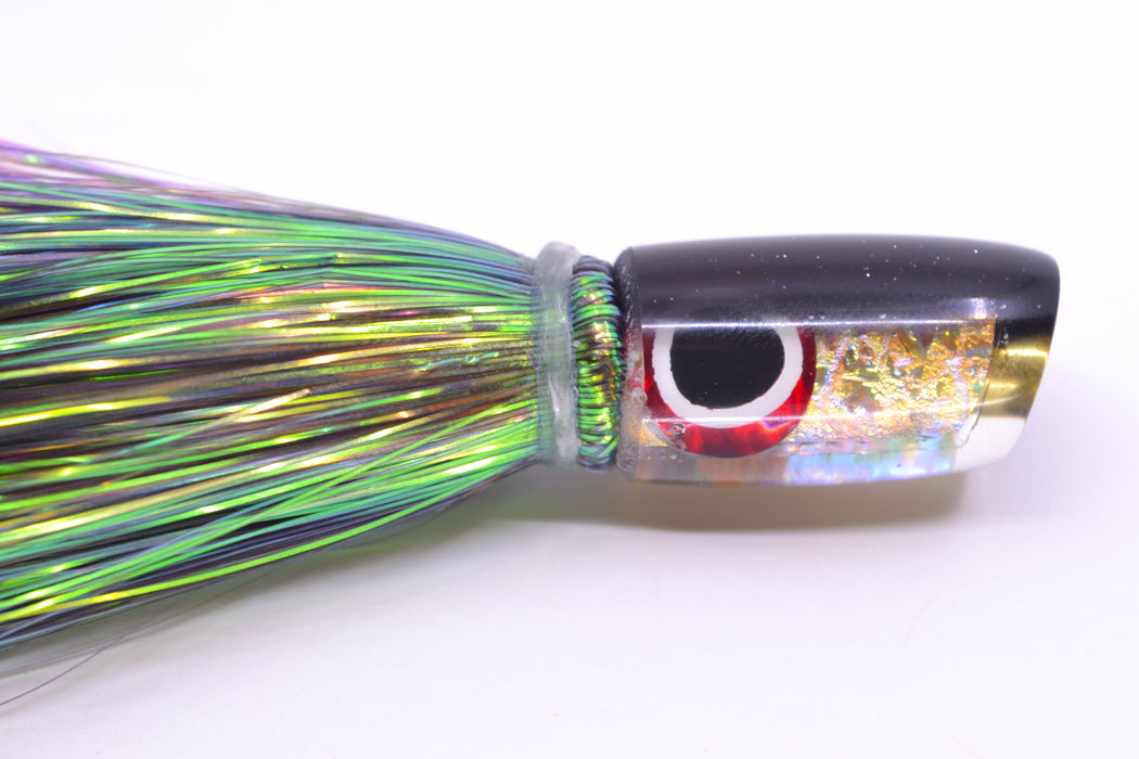 Coggin Lures Ice Rainbow Dichro Black Back Tado Lo'ihi Peanut Slant 4.5" 1oz Flashabou GZE