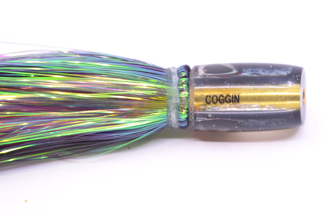 Coggin Lures Ice Rainbow Dichro Black Back Tado Lo'ihi Peanut Slant 4.5" 1oz Flashabou GZE