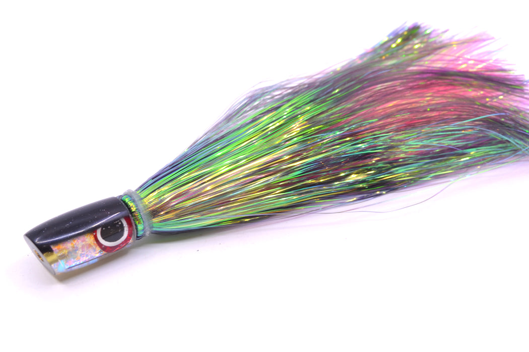 Coggin Lures Ice Rainbow Dichro Black Back Tado Lo'ihi Peanut Slant 4.5" 1oz Flashabou GZE