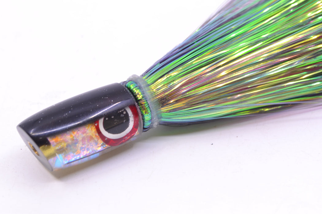 Coggin Lures Ice Rainbow Dichro Black Back Tado Lo'ihi Peanut Slant 4.5" 1oz Flashabou GZE