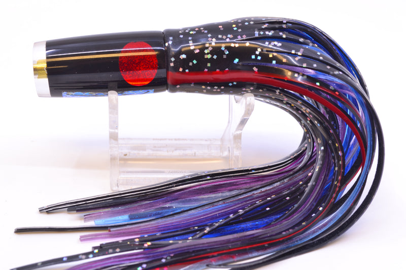 Koya Lures Black Pearl Red Eyes Hard Head 5.5" 2oz Skirted Black/Purple-Blue