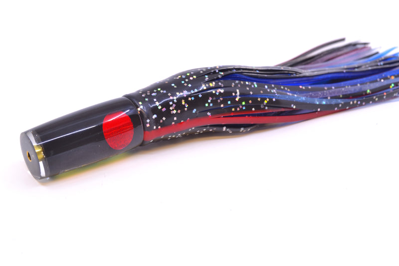 Koya Lures Black Pearl Red Eyes Hard Head 5.5" 2oz Skirted Black/Purple-Blue