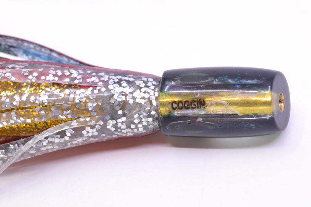 Coggin Lures Ice Rainbow Dichro Black-Green Back Tado Lo'ihi Peanut Slant 4.5" 1oz Skirted Evil GZE
