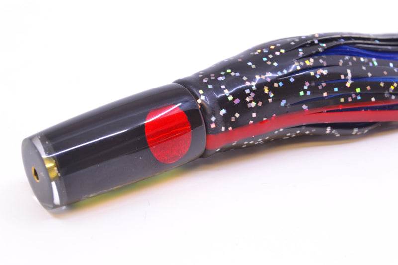Koya Lures Black Pearl Red Eyes Hard Head 5.5" 2oz Skirted Black/Purple-Blue
