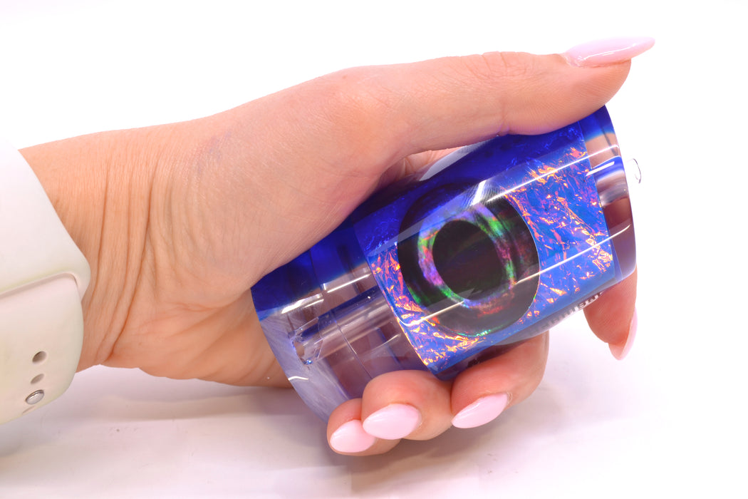 Moyes Lures Blue-Pink Dichro Blue Back Taxi Eyes Hannibal 14" 6oz