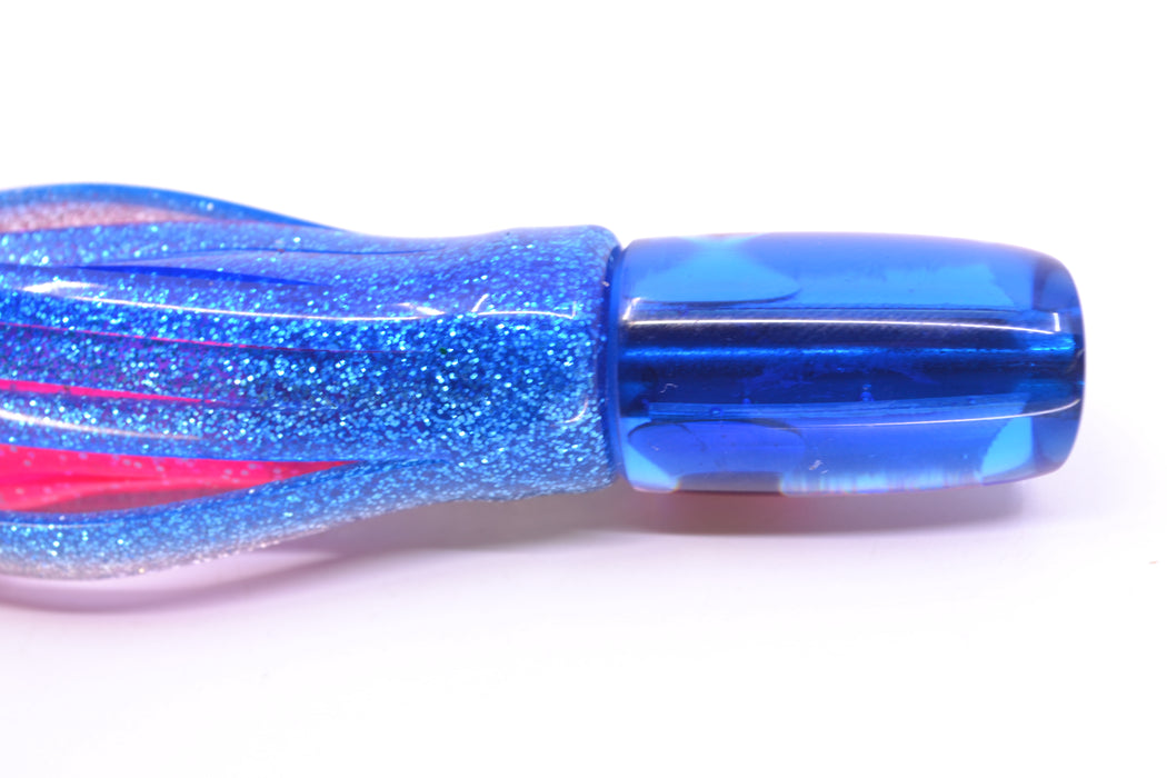 Coggin Lures White MOP Blue-Pink Back Tado Lo'ihi Peanut Slant 4.5" 1oz Skirted Blue-Silver GZE