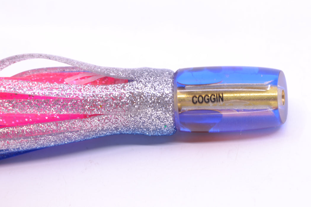 Coggin Lures White MOP Blue-Pink Back Tado Lo'ihi Peanut Slant 4.5" 1oz Skirted Blue-Silver GZE