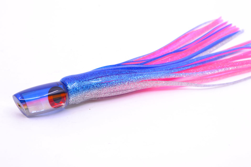 Coggin Lures White MOP Blue-Pink Back Tado Lo'ihi Peanut Slant 4.5" 1oz Skirted Blue-Silver GZE