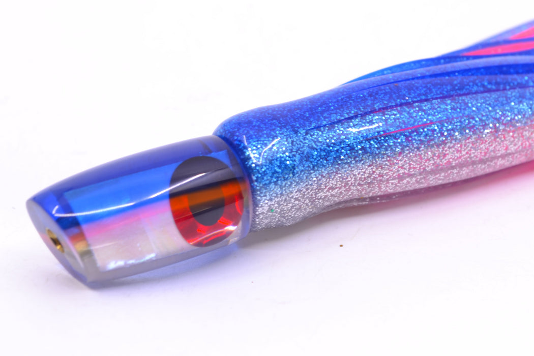 Coggin Lures White MOP Blue-Pink Back Tado Lo'ihi Peanut Slant 4.5" 1oz Skirted Blue-Silver GZE