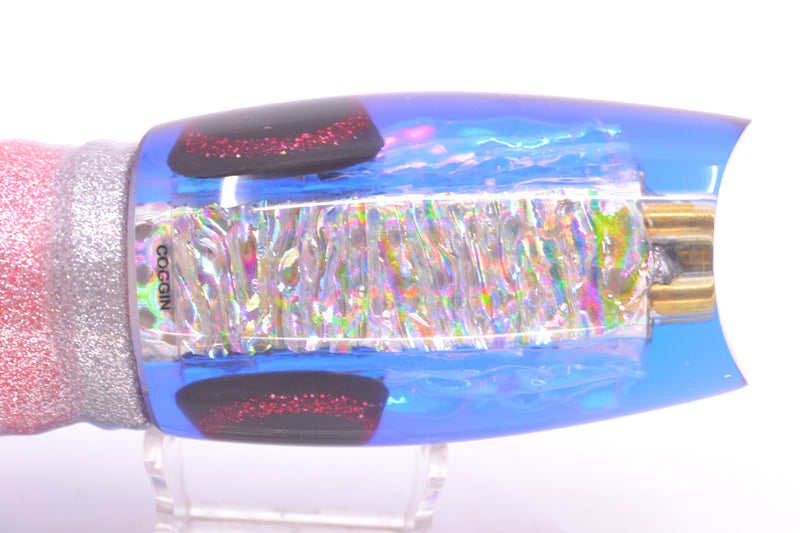 Coggin Lures Ice Rainbow Dichro Blue-Pink Back Tado Mauna Kea Scoop 14" 16oz Skirted