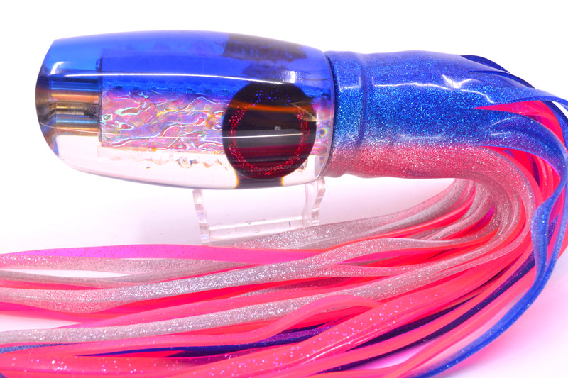 Coggin Lures Ice Rainbow Dichro Blue-Pink Back Tado Mauna Kea Scoop 14" 16oz Skirted