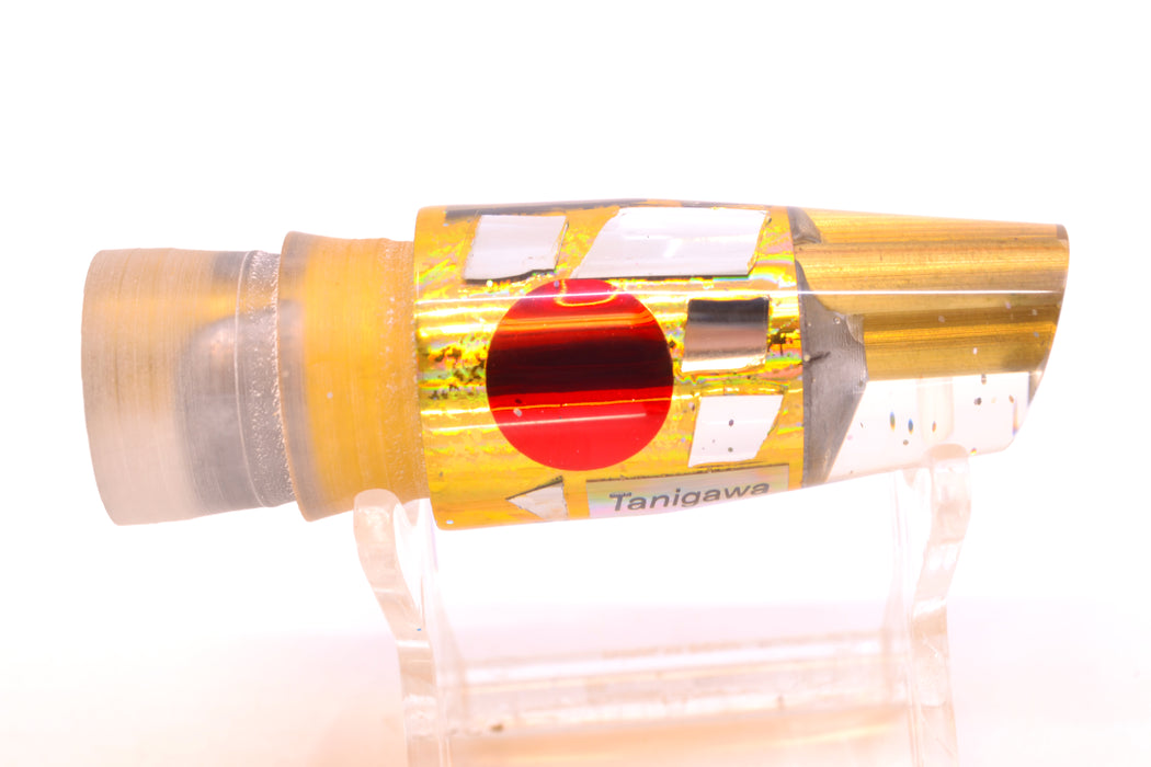 Tanigawa Lures Gold Aurora Cracked Glass Red Eyes 2-Hole Slant 7" 5oz GZE