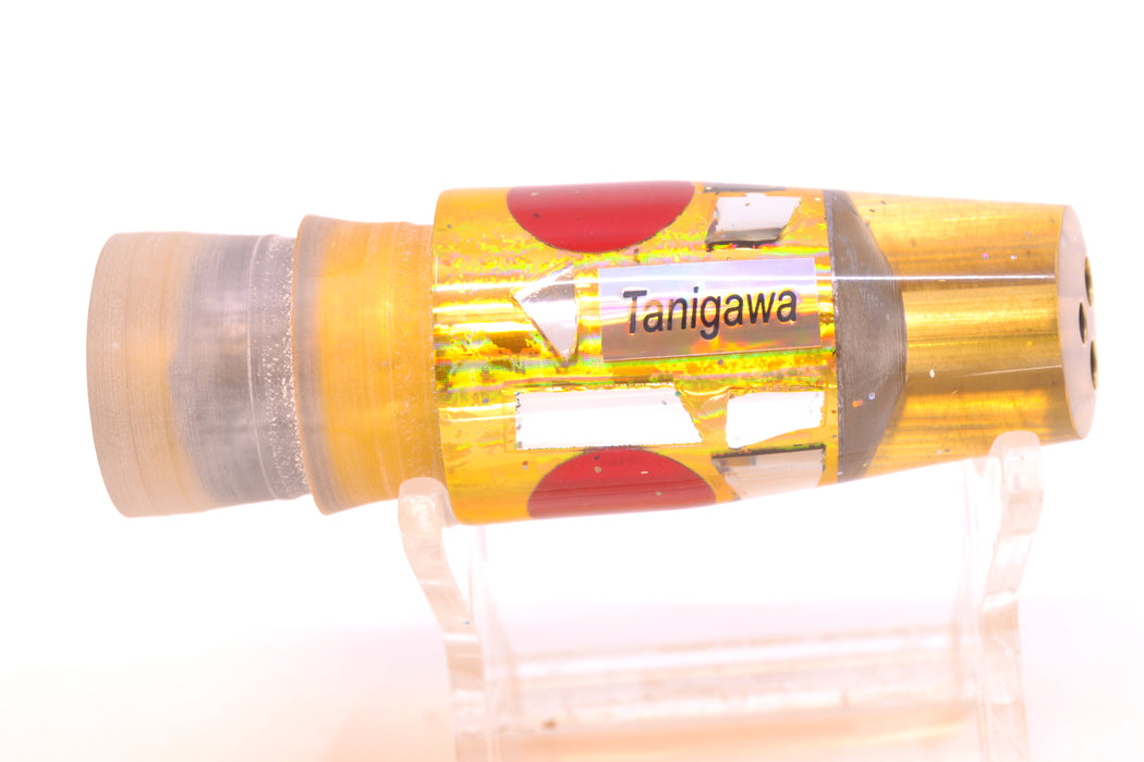 Tanigawa Lures Gold Aurora Cracked Glass Red Eyes 2-Hole Slant 7" 5oz GZE