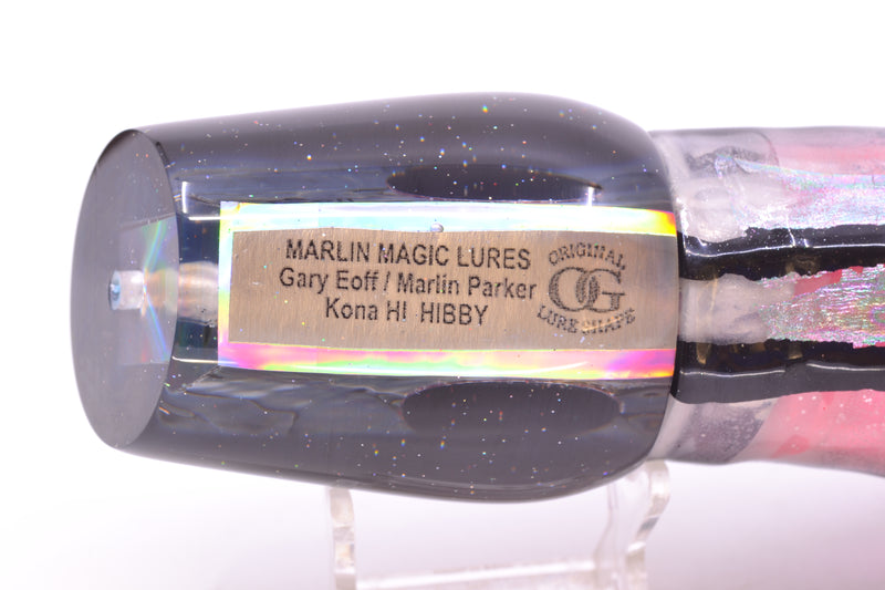 Marlin Magic Blue-Purple Abalone Black Back Red Eyes Hibby 14" 11oz Skirted Skipjack/Pink