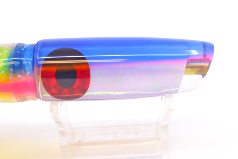 Coggin Lures White Pearl Glass Blue-Pink Back Malolo Flying Fish 7" 3oz Skirted