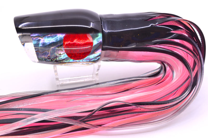 Marlin Magic Blue-Purple Abalone Black Back Red Eyes Hibby 14" 11oz Skirted Skipjack/Pink