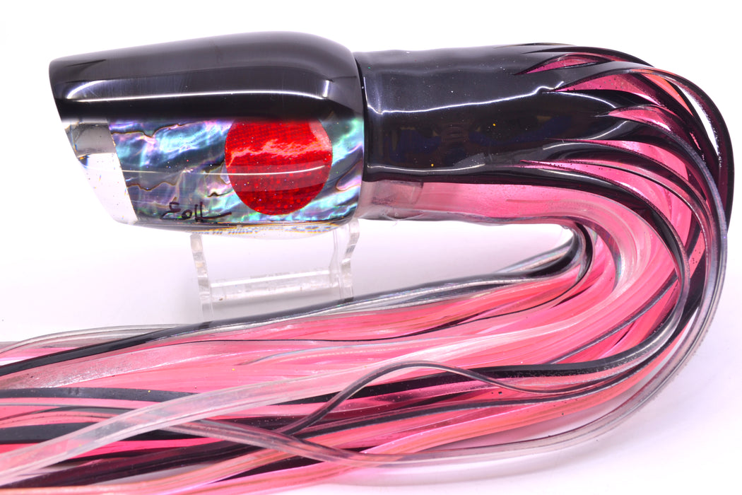 Marlin Magic Blue-Purple Abalone Black Back Red Eyes Hibby 14" 11oz Skirted Skipjack/Pink