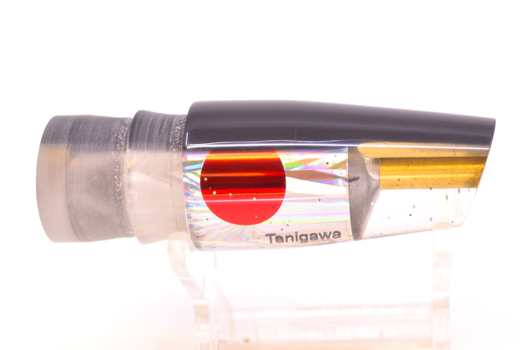 Tanigawa Lures Silver Rainbow Starburst Black Back Red Eyes 2-Hole Slant 7" 5oz GZE