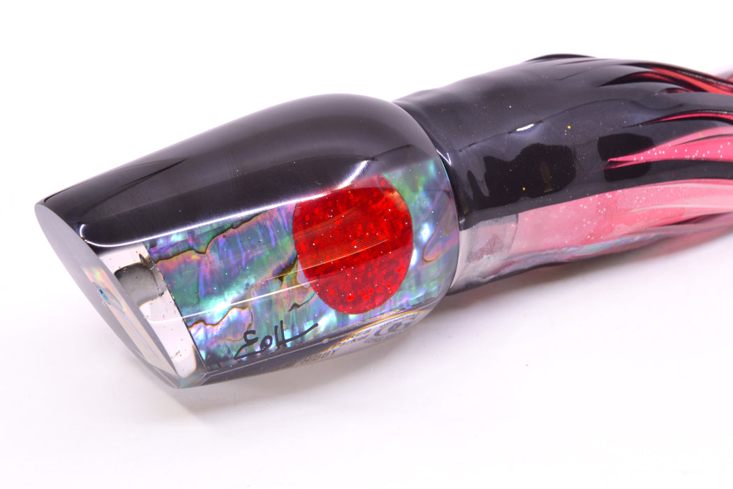 Marlin Magic Blue-Purple Abalone Black Back Red Eyes Hibby 14" 11oz Skirted Skipjack/Pink