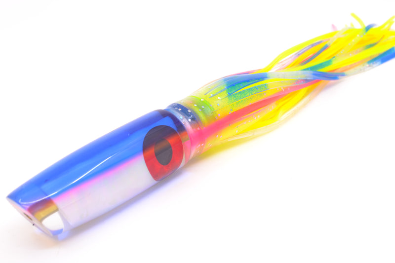 Coggin Lures White Pearl Glass Blue-Pink Back Malolo Flying Fish 7" 3oz Skirted