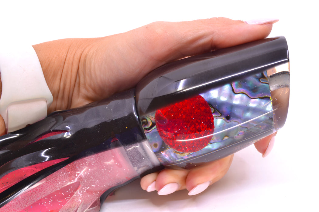 Marlin Magic Blue-Purple Abalone Black Back Red Eyes Hibby 14" 11oz Skirted Skipjack/Pink