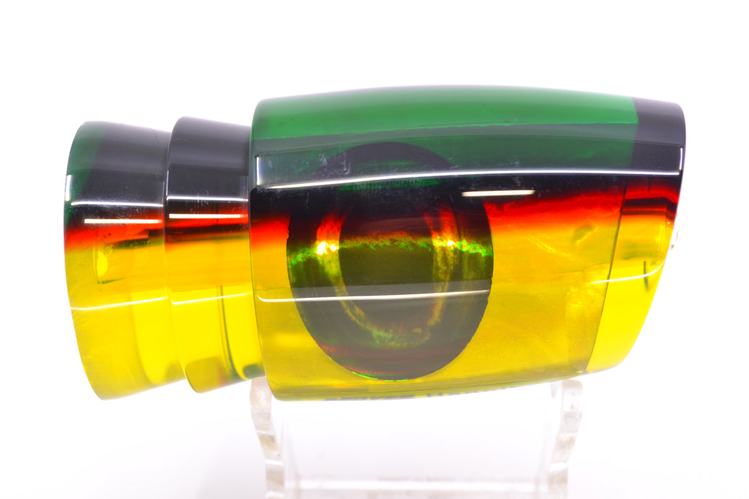 Moyes Lures Yellow MOP Green-Red Back Taxi Eyes Hannibal 14" 6oz
