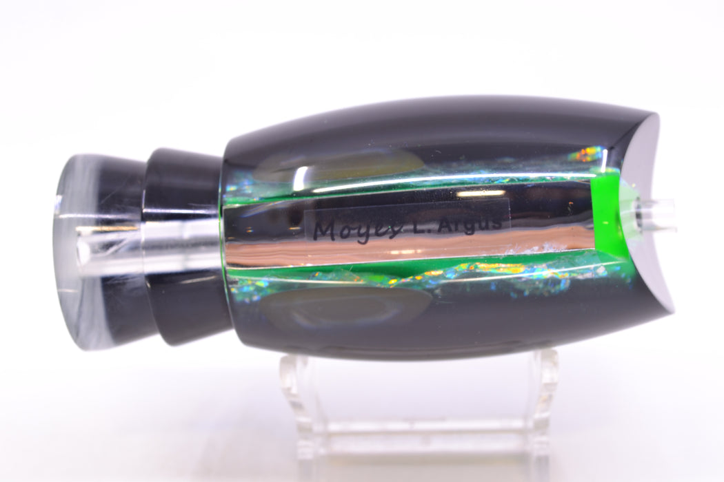 Moyes Lures Green-Orange Dichro Black Back Taxi Eyes Large Argus 14" 6.5oz