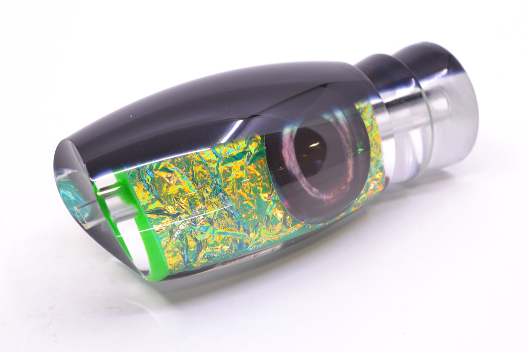 Moyes Lures Green-Orange Dichro Black Back Taxi Eyes Large Argus 14" 6.5oz