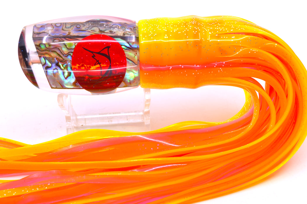 Bonze Lures Paua Shell Red Eyes ATM 10" 6oz Skirted Electric Chicken