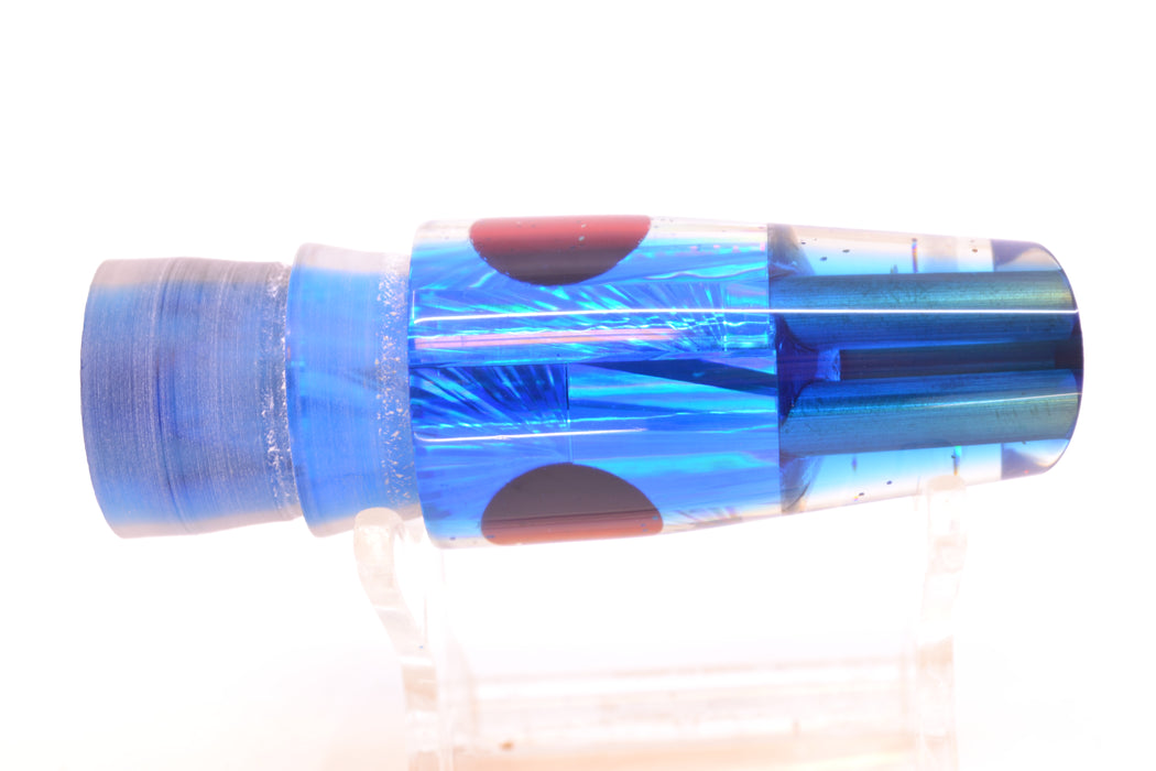Tanigawa Lures Silver Rainbow Starburst Blue Back Red Eyes 2-Hole Slant 7" 5oz GZE