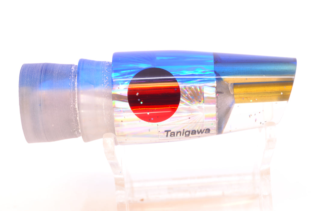 Tanigawa Lures Silver Rainbow Starburst Blue Back Red Eyes 2-Hole Slant 7" 5oz GZE