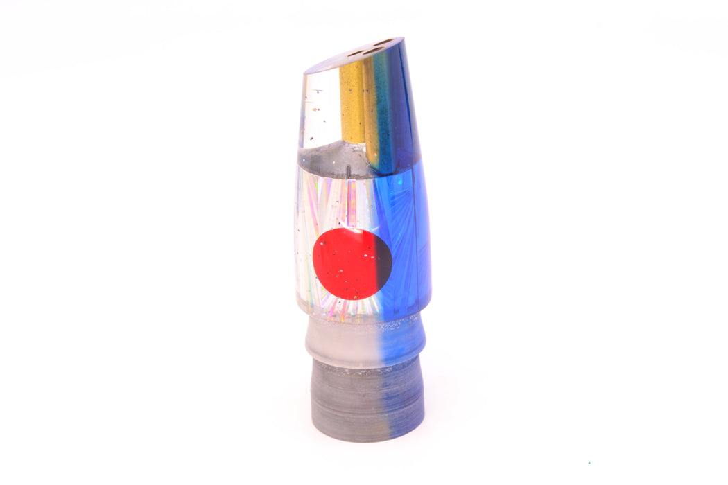 Tanigawa Lures Silver Rainbow Starburst Blue Back Red Eyes 2-Hole Slant 7" 5oz GZE