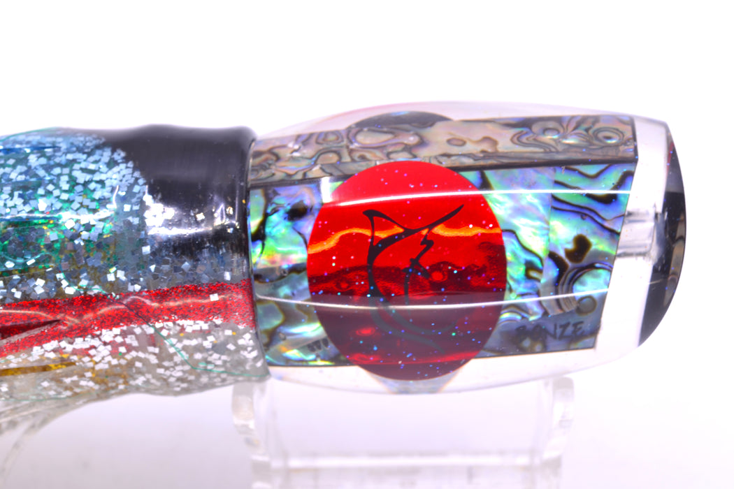 Bonze Lures Paua Shell Red Eyes ATM 10" 6oz Skirted Evil