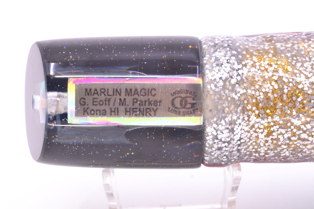 Marlin Magic Blue-Purple Abalone Black Back Taxi Eyes Henry 12" 11.5oz Skirted Evil