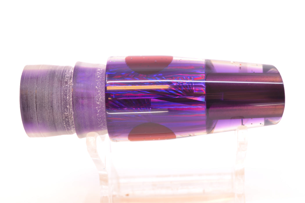 Tanigawa Lures Silver Rainbow Starburst Purple Back Red Eyes 2-Hole Slant 7" 5oz GZE