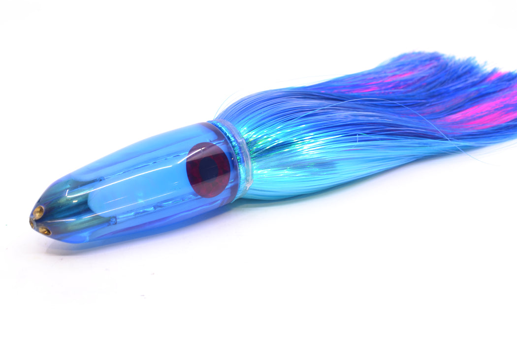 Coggin Lures Ice Blue Pearl Glass 4-Hole Bishops Bullet 12" 7.8oz Strobez Blue-Ice Blue/Pink
