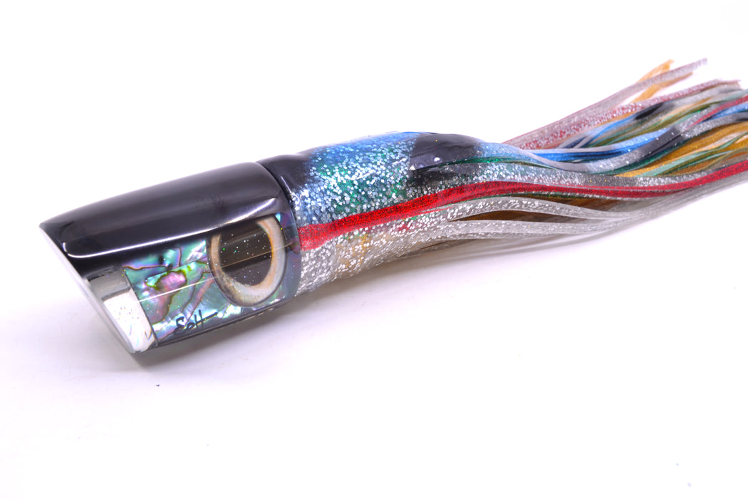 Marlin Magic Blue-Purple Abalone Black Back Taxi Eyes Henry 12" 11.5oz Skirted Evil
