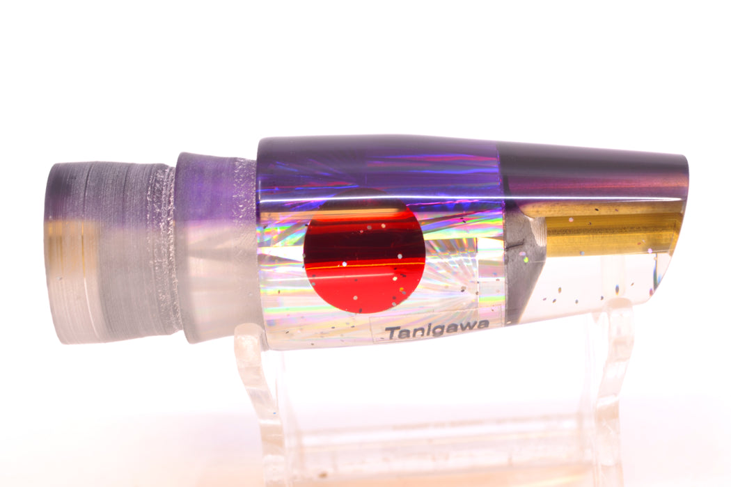 Tanigawa Lures Silver Rainbow Starburst Purple Back Red Eyes 2-Hole Slant 7" 5oz GZE