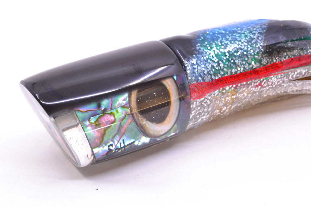 Marlin Magic Blue-Purple Abalone Black Back Taxi Eyes Henry 12" 11.5oz Skirted Evil