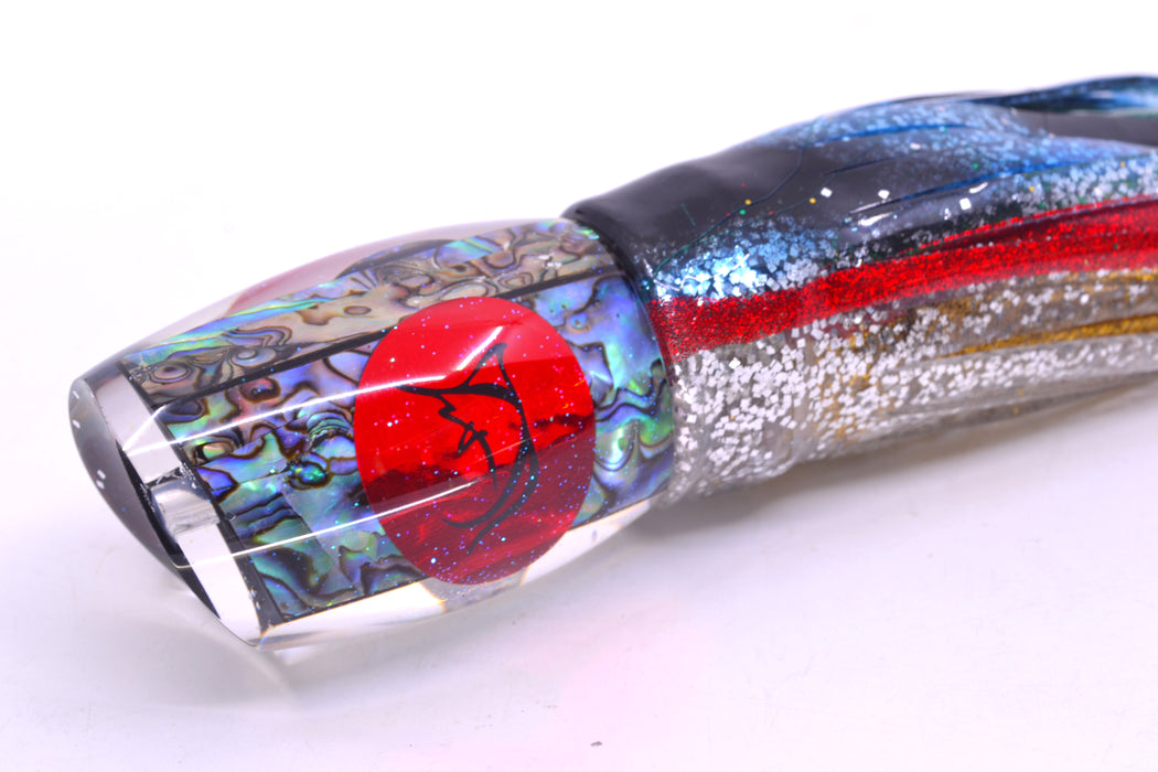 Bonze Lures Paua Shell Red Eyes ATM 10" 6oz Skirted Evil