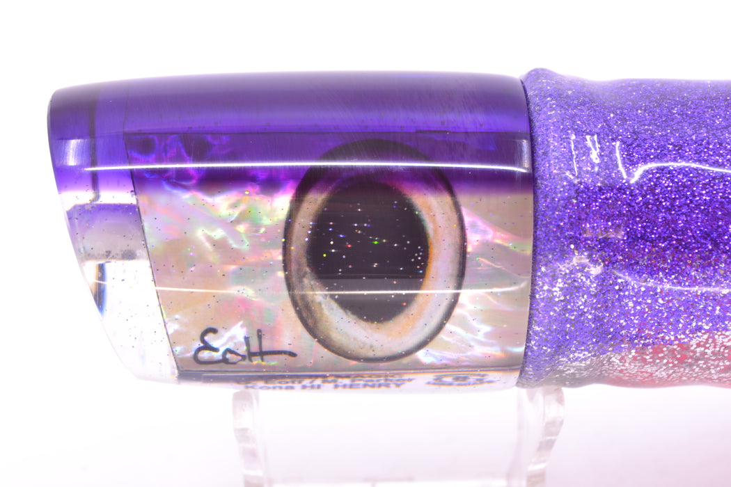 Marlin Magic White Awabi Purple Back Taxi Eyes Henry 12" 11.5oz Skirted Purple-Silver