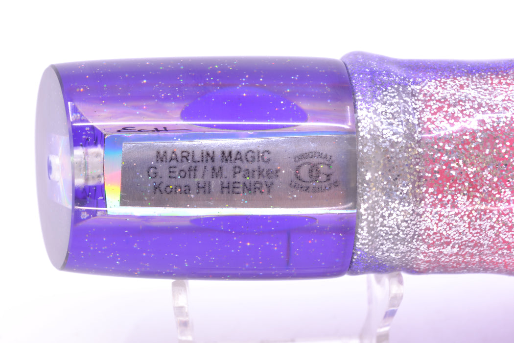 Marlin Magic White Awabi Purple Back Taxi Eyes Henry 12" 11.5oz Skirted Purple-Silver