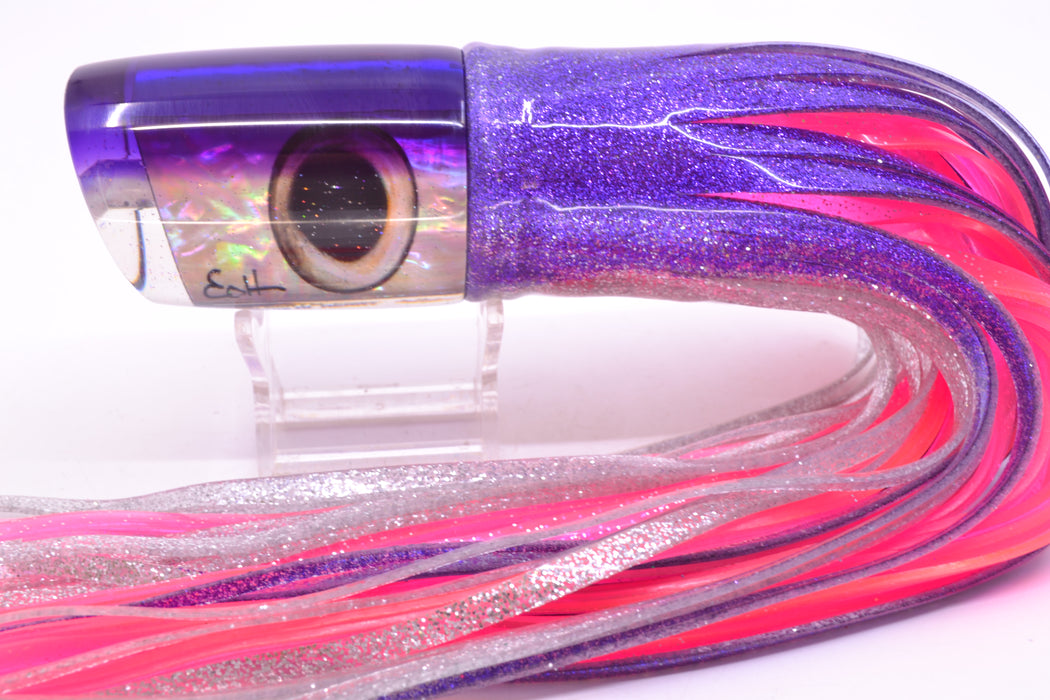 Marlin Magic White Awabi Purple Back Taxi Eyes Henry 12" 11.5oz Skirted Purple-Silver