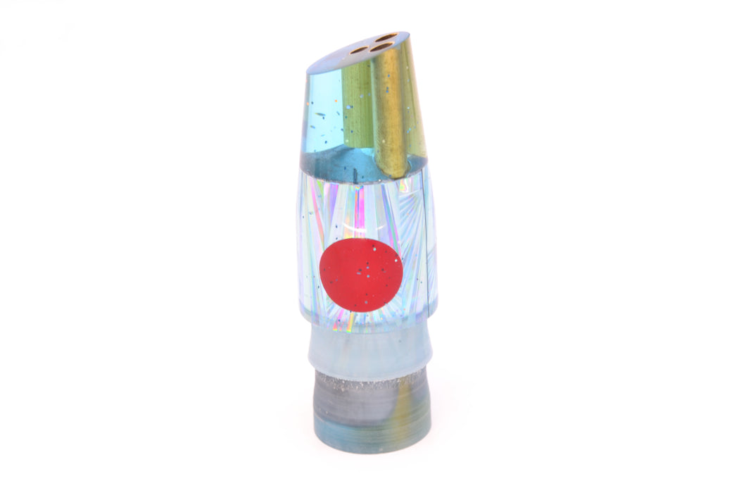 Tanigawa Lures Ice Blue Rainbow Starburst Red Eyes 2-Hole Slant 7" 5oz GZE