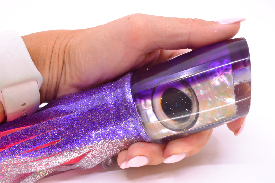Marlin Magic White Awabi Purple Back Taxi Eyes Henry 12" 11.5oz Skirted Purple-Silver