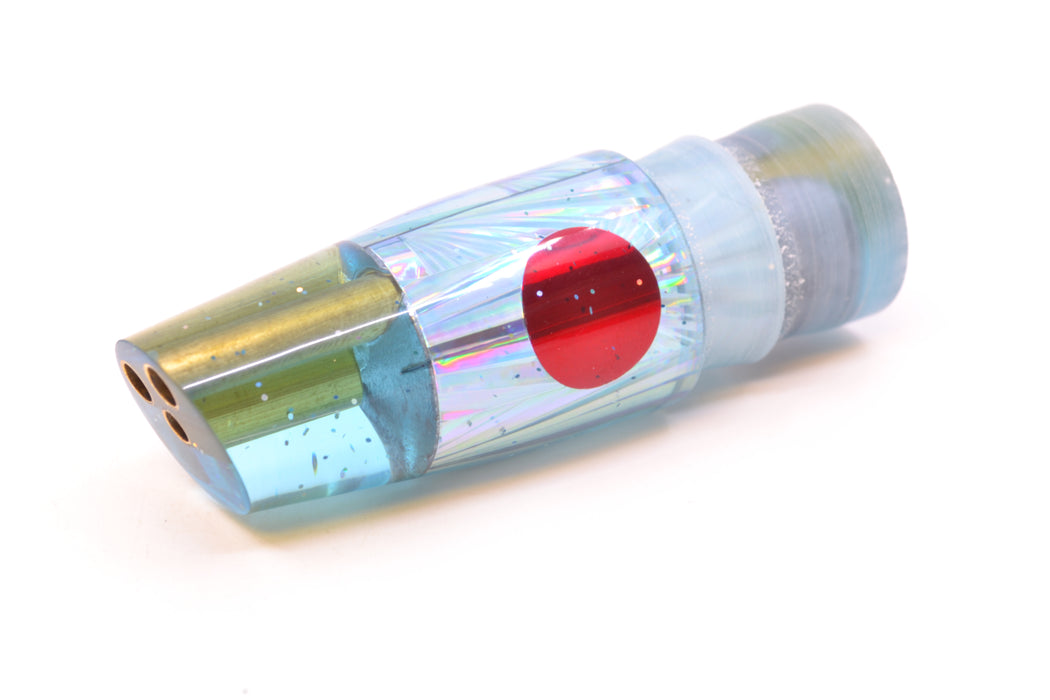Tanigawa Lures Ice Blue Rainbow Starburst Red Eyes 2-Hole Slant 7" 5oz GZE
